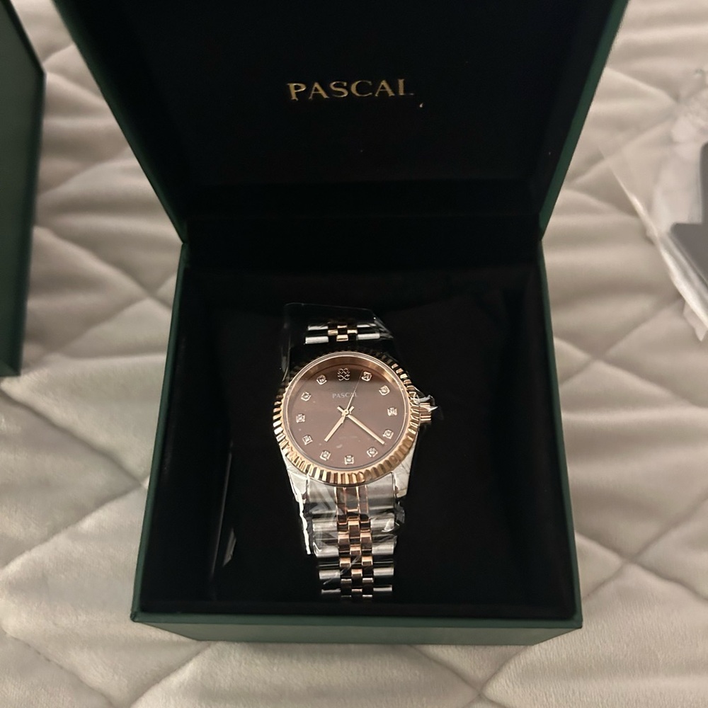 Women's Pascal Diamond Chocolate Face Two-Tone Watch